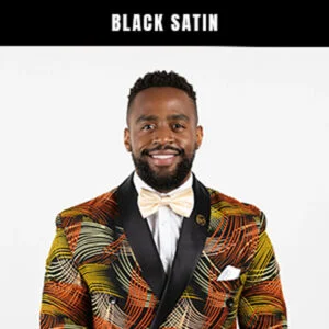 Lapel Type Black Satin